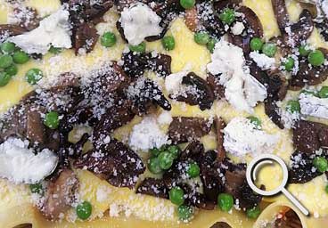 fresh pasta dishes Wild Mushrooms And Peas Lasagna from pastiamo