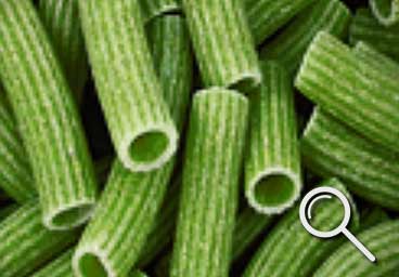 fresh pasta shape Green Chickpeas Rigatoni from pastiamo