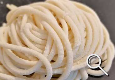 fresh pasta shape Pici from pastiamo